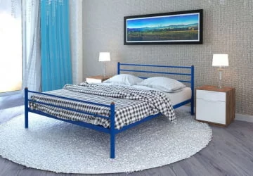 Полутороспальная кровать Милана Plus 1200х1900 Синяя
