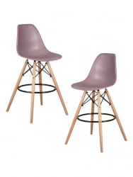 Стул барный DOBRIN DSW BAR (ножки светлый бук, цвет сиреневый (P-04)) 2 шт
