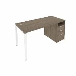 Рабочая станция с опорной тумбой Metal System Б.РС-СТП -1.2 Вяз/Белый