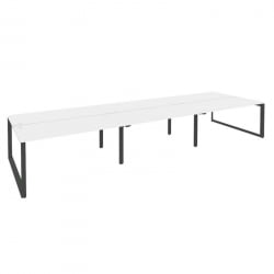 Рабочая станция на О-образном м/к ОНИКС О.МО-Д.РС-6.4.7 Белый Бриллиант/Антрацит / ONIX O.MO-D.RS-6.4.7