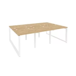 Рабочая станция на О-образном м/к ОНИКС О.МО-Д.РС-6.0.8 Тиквуд Светлый/Белый / ONIX O.MO-D.RS-6.0.8