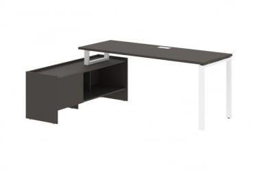 Стол с тумбой ЕДИС ЕУCТ 19614 Мокко Белый / EDIS EUCT