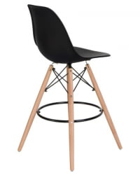 Стул барный ДОБРИН ДСВ БАР (ножки светлый бук, цвет сиденья черный (Б-03)) 2 шт / DOBRIN DSW BAR (B-03))