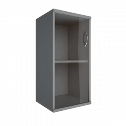 Шкаф низкий узкий левый Рива А.СУ-3.2 Л Серый / Riva