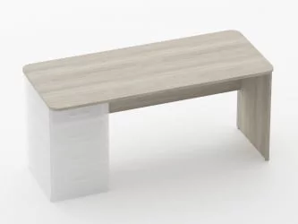 Стол прямой под встроенную тумбу Glassy 1.101.16Л Дуб сантана светлый