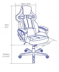 Геймерское кресло Arozzi Milano Blue