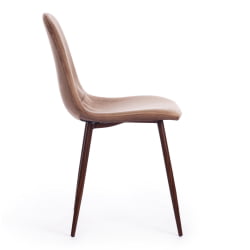 Кухонный стул BREEZE (mod. 4724) вельвет/металл, 44 х 53 х 87 см, Brown (коричневый) HLR11 / орех