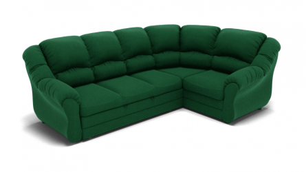 Диван Хост угловой (ЗР) Цвет фасада: Зеленый; Тип: Универсальный; Материал фасада: Металл/Велюр