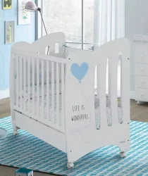 Детская кровать с бортиком Micuna Wonderful 120x60 White/Blue