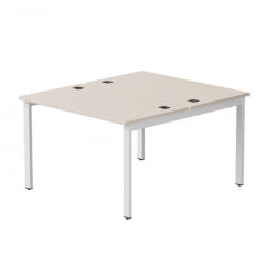 Бенч-система на 2 места на металлокаркасе, опоры 45 гр Everprof EVO 254S015 Кашемир Белый