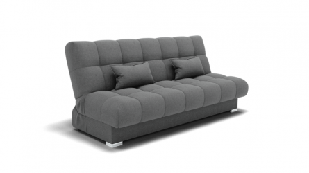 Диван Фиеста-1 (ЗР) Тип: Прямой; Материал фасада: Металл/Велюр; Цвет: Светло серый