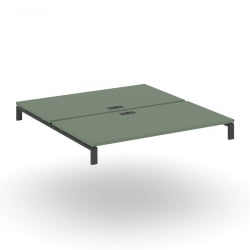 Двойной стол надставка на две опорные тумбы CONCEPT CN.DSN-007 Дуб Кобо Антрацит