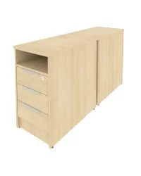 Тумба приставная двойная Metal System Б.ТП-2 Акация/Белый