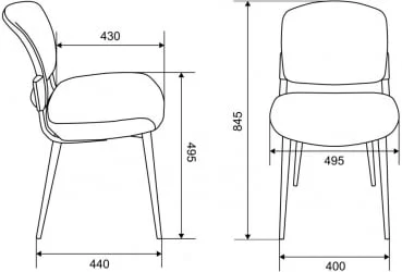 Стулья для кухни Бюрократ KF-8W Белый 2 шт.