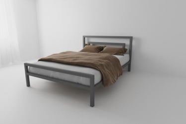 Металлическая кровать "Куба" Цвет фасада: Серый; Цвет корпуса: Серый; Материал фасада: Металл; Размер: 1800х2000 мм; Спальное место: 1800х2000 мм 