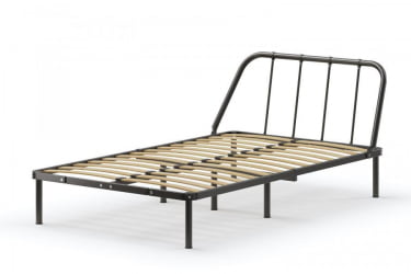 Кровать Мира с ортопедическими латами Материал фасада: Металл; Спальное место: 1600х2000 мм; Цвет: Черный
