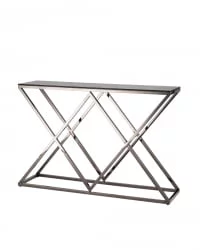 Консоль ИНСИГНИЯ 115x30 Темный хром стекло smoke
