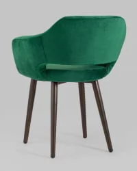 Стул с подлокотниками Саймон велюр Темно-зеленый