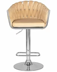 Стул барный ДОБРИН МАРCЕЛ Бежевый велюр МДЖ9-10 / DOBRIN MARCEL MJ9-10