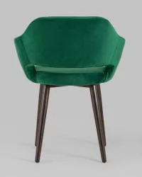 Стул с подлокотниками Саймон велюр Темно-зеленый