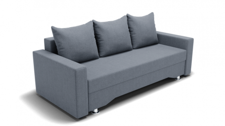 Диван Квадро-3 ПБ (ЗР) Цвет фасада: Серый; Тип: Прямой; Материал фасада: Металл/Велюр