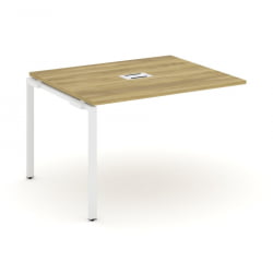 Проходной наборный элемент переговорного стола CONCEPT CN.NPRG-012 Дуб Винченцо Белый