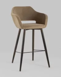 Стул барный Саймон Б велюр Капучино