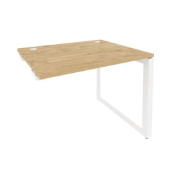 Стол-приставка на О-образном м/к к опорным элементам ОНИКС О.МО-СПР-1.8 Тиквуд Светлый/Белый / ONIX O.MO-SPR-1.8