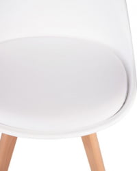 Стул обеденный DOBRIN JERRY SOFT (ножки светлый бук, цвет сиденья белый (W-02)) 4 шт