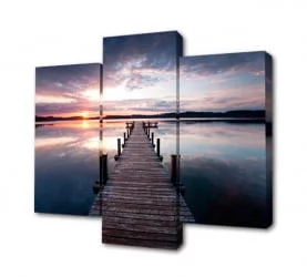 Модульная картина Мост к закату Toplight хсм TL-M2055