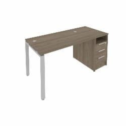 Рабочая станция с опорной тумбой Метал Сйстем Б.РС-СТП -1.2 Вяз/Серый / Metal System