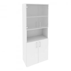 Шкаф высокий широкий ОНИКС О.СТ-1.4 Белый Бриллиант / ONIX O.ST-1.4