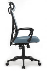 Кресло Oliver RCH W-203AC Черный пластик/Синий