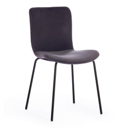 Стул GILLIAN (mod. 0137017-NI) металл/вельвет, 45х52,5х78 см, темно-серый S108 (666 SILVER GREY)/черный