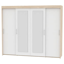 Шкаф-купе T-5-198х235х45-M(ДСС-Белый-2)