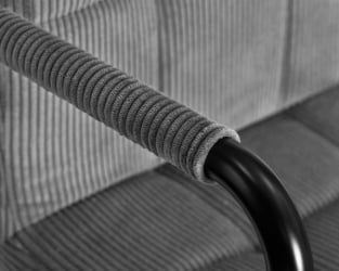 Стул барный ДОБРИН КРУГЕР АРМ БЛАCК (серый вельвет (ЛАР-Е2041-25)) 2 шт / DOBRIN KRUGER ARM BLACK (LAR-E2041-25))