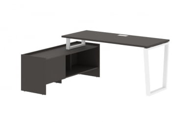 Стол с тумбой ЕДИС ЕВCТ 17614 Мокко Белый / EDIS EVCT