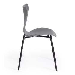 Стул Jacobsen (mod DC 102) пластик/металл, 50 х 46 х 82 см , серый 024/черный