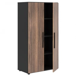 Шкаф с глухими средними дверьми VELION VENEER VRMCS 80.1 Американский орех Яшма черная