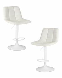 Стул барный DOBRIN TAILOR WHITE (белый PU) 2 шт