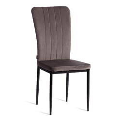 Мягкий стул VERTER (mod. BC577-DC) металл, флок, 41 х 52 х 95 см, Dark grey (темно-серый) HLR24 / черный