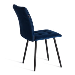 Металлический стул Бари ЛТ, велюр, Блуе (синий), 41х55х89 см / Bari LT, Blue
