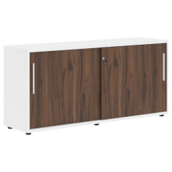 Шкаф с дверьми-купе ЕДИС ЕЛC 1643 Дуб Денвер темный Белый Белый / EDIS ELC