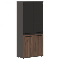 Шкаф комбинированный EDIS EHCS 85.2 Дуб Денвер темный Черный Мокко