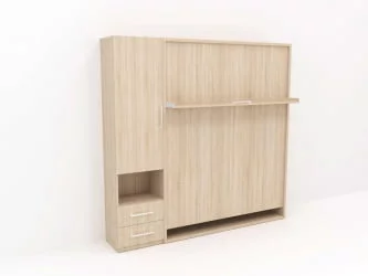 Кровать-трансформер Смарт 1 со шкафом 1400 правый Венге