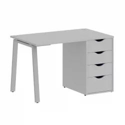 Стол письменный ХОМЕ ОФФИCЕ ВР.СП-3-118.4.А Серый/Серый металл / HOME OFFICE VR.SP-3-118.4.A