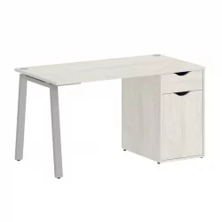 Стол письменный ХОМЕ ОФФИCЕ ВР.СП-3-138.1.А Дуб Наварра/Серый металл / HOME OFFICE VR.SP-3-138.1.A