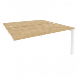 Стол-приставка двойной на П-образном м/к к опорным элем. ONIX O.MP-D.SPR-4.8 Тиквуд Светлый/Белый
