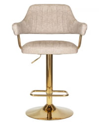 Стул барный DOBRIN CHARLY GOLD (бежевый твид (LEO26)) 2 шт