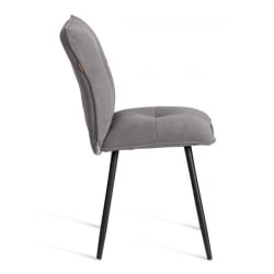 Металлический стул Sweet LT, велюр, серый/черный, 29, 41х55х88 см